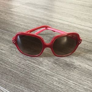 Authentic Red Oversized Large Chloe Sunglasses